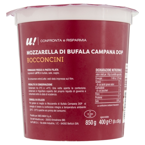 Mozzarella di Bufala Campana DOP Bocconcini U! Confronta e Risparmia